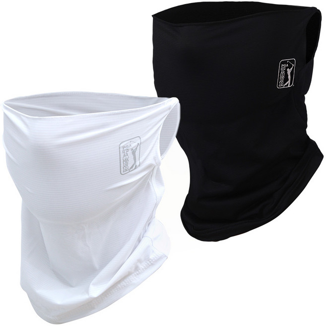 PGA TOUR 골프 남녀공용 자외선 UV 차단 귀고리 쿨링 마스크 필드용퓸, 화이트, 1개