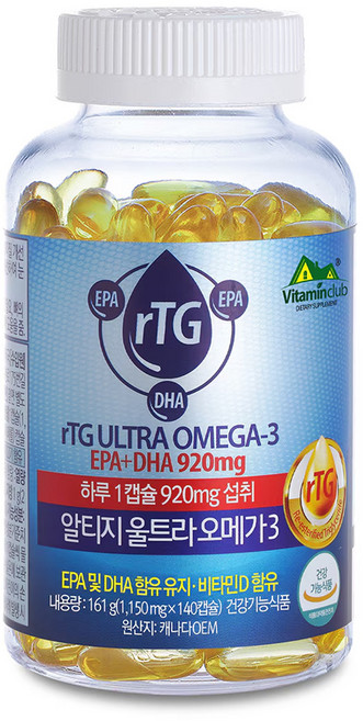 알티지 울트라 오메가3 1150mgx140캡슐, 1정, 140개