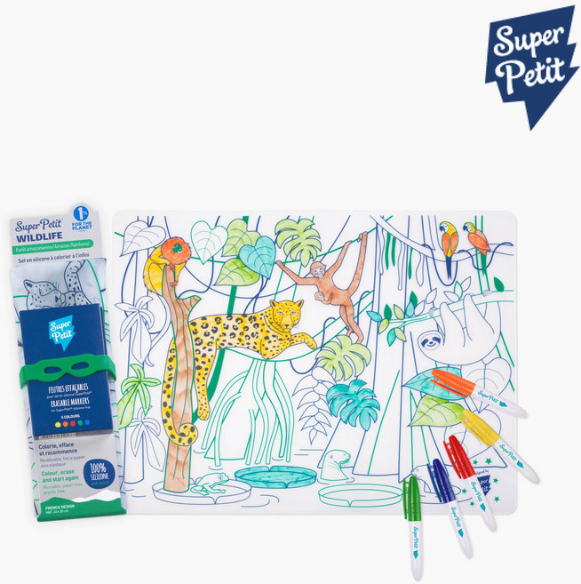 실리콘 컬러링 매트 Superpetit 슈퍼쁘띠, 아마조니아, 레귤러, 1개