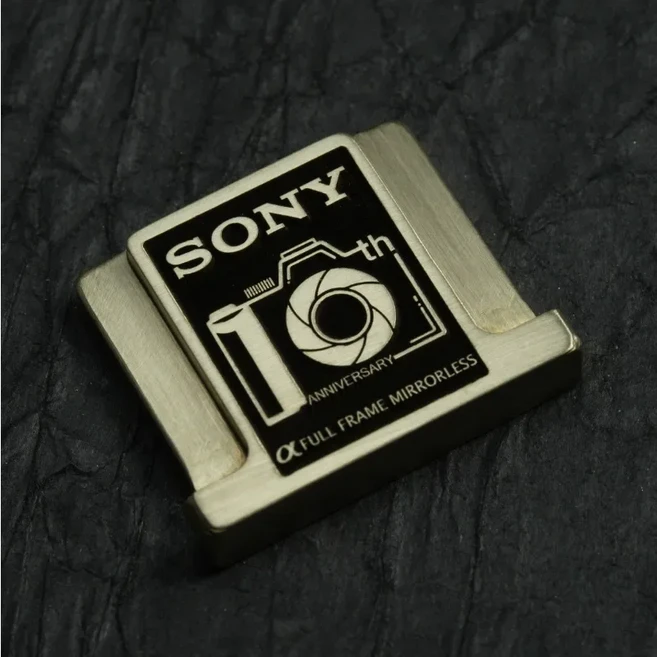 소니 호환 ZVE10 A6700 A7C2 알파 카메라 핫슈 커버, 01 C-Brass
