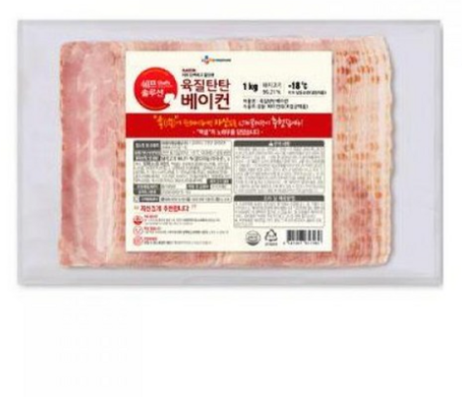 CJ 쉐프 솔루션 육질탄탄 베이컨, 1kg, 1개