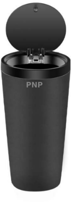 품앤판 대용량 재떨이 텀블러 쓰레기통 원터치, 블랙, 1개