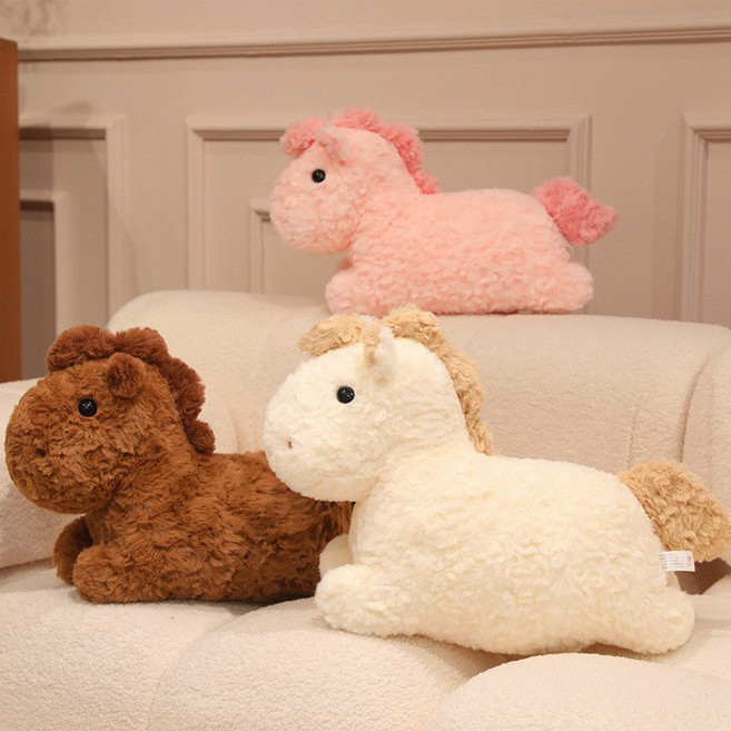 [실버플라워] 2026년 새해 말인형 귀욤 말인형 쿠션 애착인형 마스코트 251218-2, 브라운