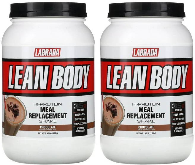Labrada Nutrition 라브라다 뉴트리션 린바디 고단백질 식사 대용 셰이크 초콜릿맛 1 120g 2병 티아민 클로라이드 비오틴 요오드 함유 - 쿠팡