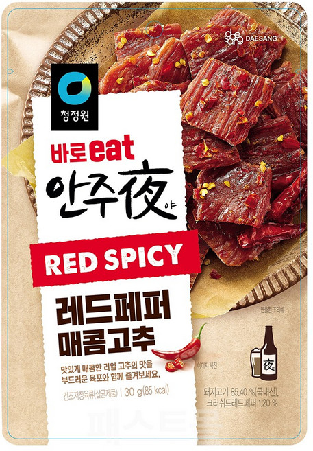 청정원 바로eat 안주야 레드페퍼육포 매콤고추, 30g, 1개