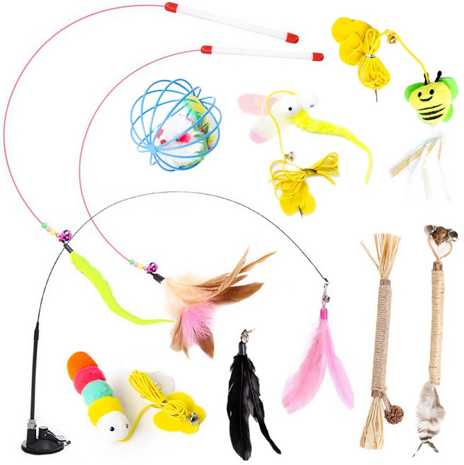 모가펫 고양이 장난감 10종 세트 MOP-012, 1세트, 혼합 (MOP-012)
