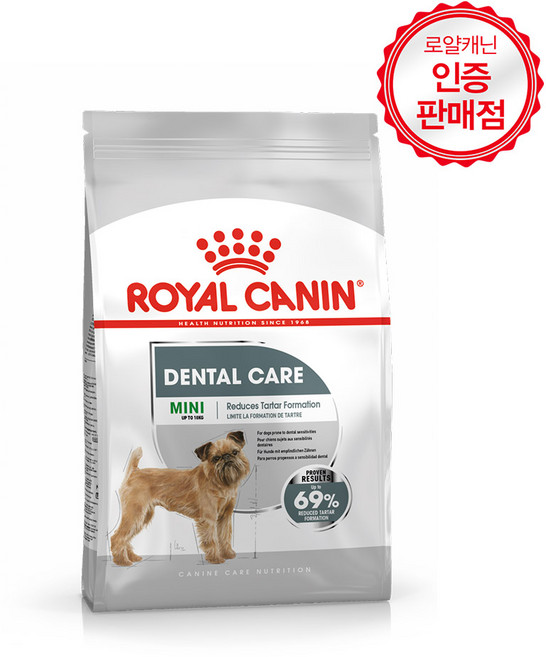 로얄캐닌 독 미니 덴탈 케어 강아지 사료, 닭, 3kg, 4개