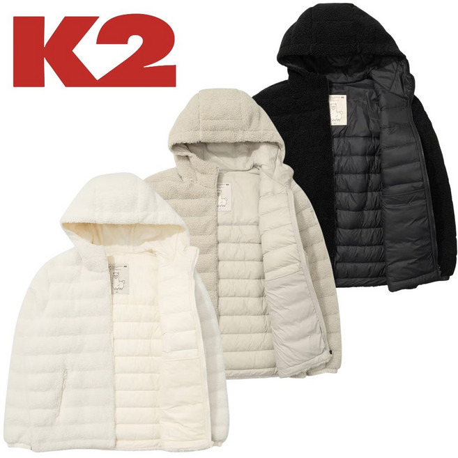 3위 - [백화점발송] K2 남성 경량 패딩 알파카 구스다운 덕다운 뽀글이 패딩 데일리 대학생 직장인 모임 아웃도어 