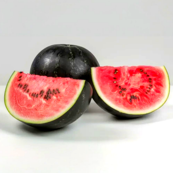 [아침선별] 수확당일발송 고당도 흑수박 흑미수박, 1개, 6kg