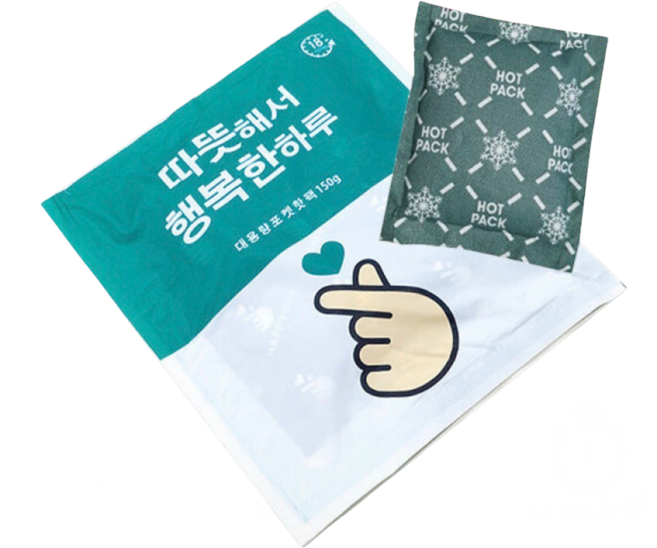 옳은유통 행복 손하트 대용량 핫팩 150g 1box (120개), 120개