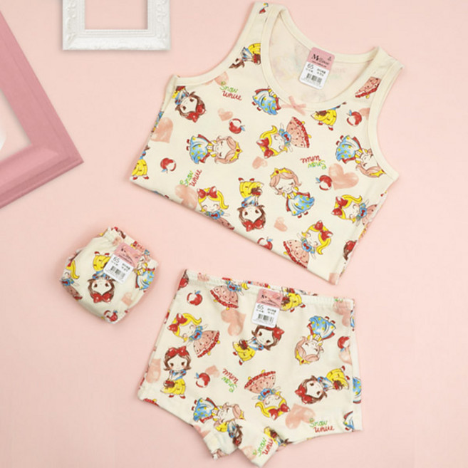 멜리스 큐티애플 여아 면스판 유아동 속옷(런닝 사각 삼각 선택)