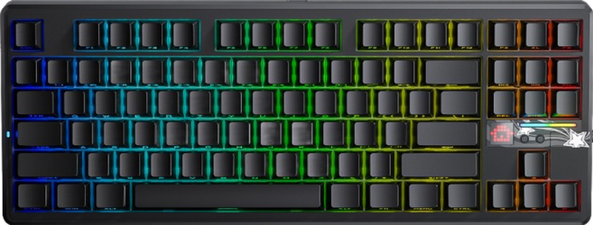 AULA 3모드 무선 블루투스 키보드, 제조사축, F87ProV2, 그라디언트 그레이