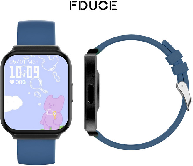 FDUCE T13 스마트워치 통화가능 웨어러블 1.75인치 t13 초슬림, 블루투스, 4.445cm, 블루