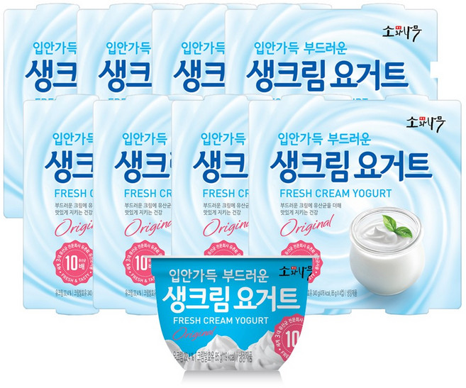 동원 F&B 소와나무 생크림 요거트 85g, 32개