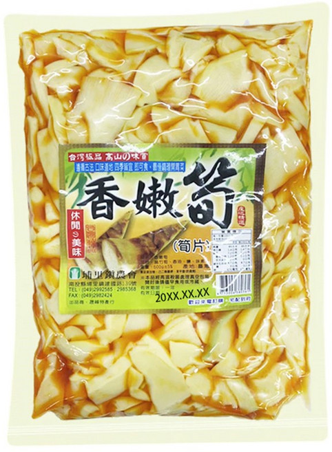 埔里鎮農會 香嫩筍, 1個, 【筍片】香嫩筍600g, 600g