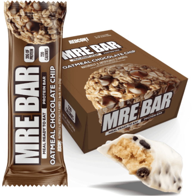 MRE BAR- 자연식으로 만든 프로틴바 오트밀 초콜릿칩맛 [REDCON1], 1개, 660g