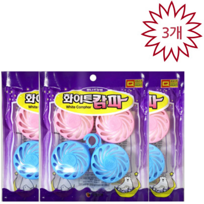 크린스타 화이트캄파606 4매입×, 3개, 25g