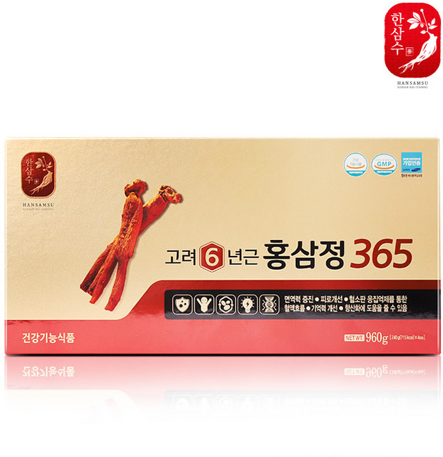 고려 6년근 홍삼정 4병 365, 960g, 1개