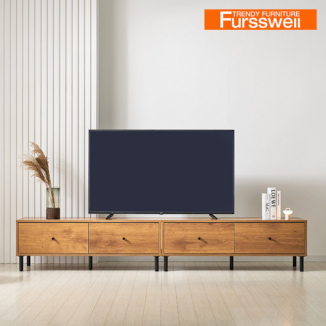 퍼스웰 유로 E0 폭400 칸칸이 2400거실장(UT_020), 화이트