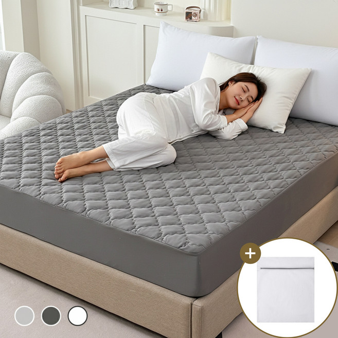 보들온 누빔 매트리스 침대 커버