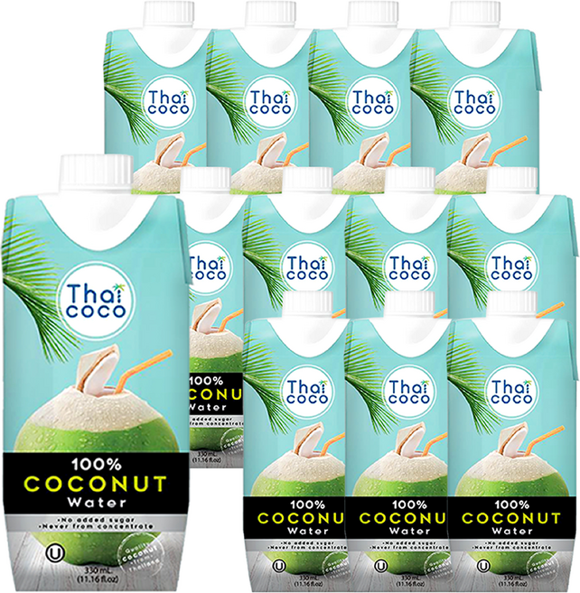 타이코코 코코넛워터/할랄 코셔인증제품, 330ml, 12개