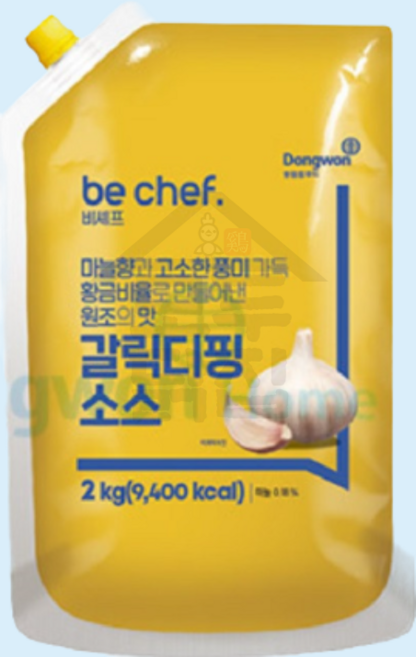 비셰프 갈릭디핑소스 2kg 감자튀김 피자 치킨 소스, 1개