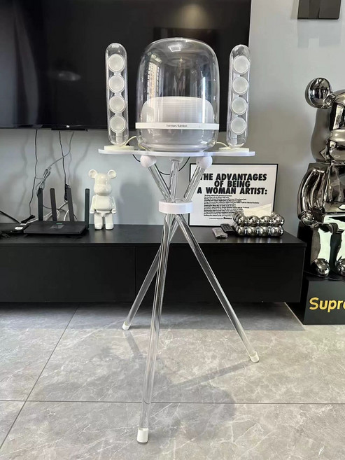 하만카돈 스피커 호환거치대 자연목 사운드스틱 받침대 크리스탈 4 5세대 고정가능 56cm B, 글라스 3 4 5세대 56cm A