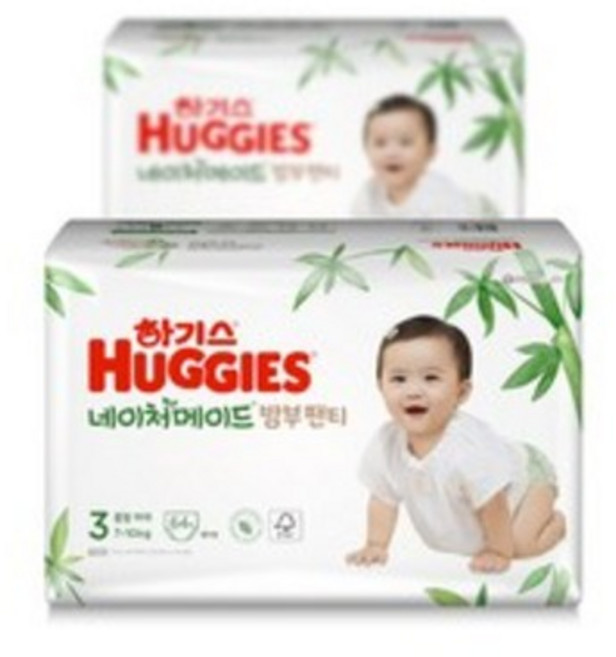 하기스 네이처메이드 밤부 밴드형 기저귀 신생아용, 3단계, 382매