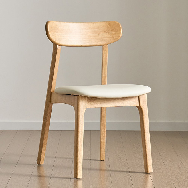 밀키 의자 카페 식당 의자, 내추럴_화이트, 2개