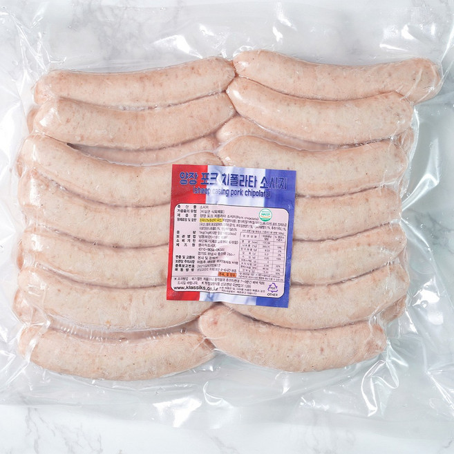 [클라식소시지] 포크치폴라타 수제소세지 천연양장제조 소시지(Chipolata Sausage) 프랑스소시지, 1개, 1kg