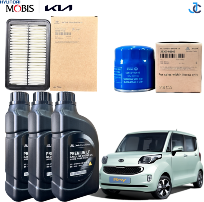 기아 레이 TAM 1.0 가솔린 순정 엔진오일세트 1대분, 1세트, 레이 TAM 1.0 가솔린(11년~18년)