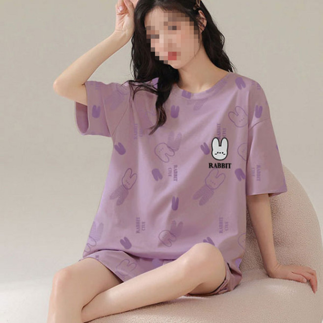 44/55~66/77 16종류 여성 중간두께 반팔상하세트 파자마 원피스 실내복 홈웨어 수면잠옷 까미샵