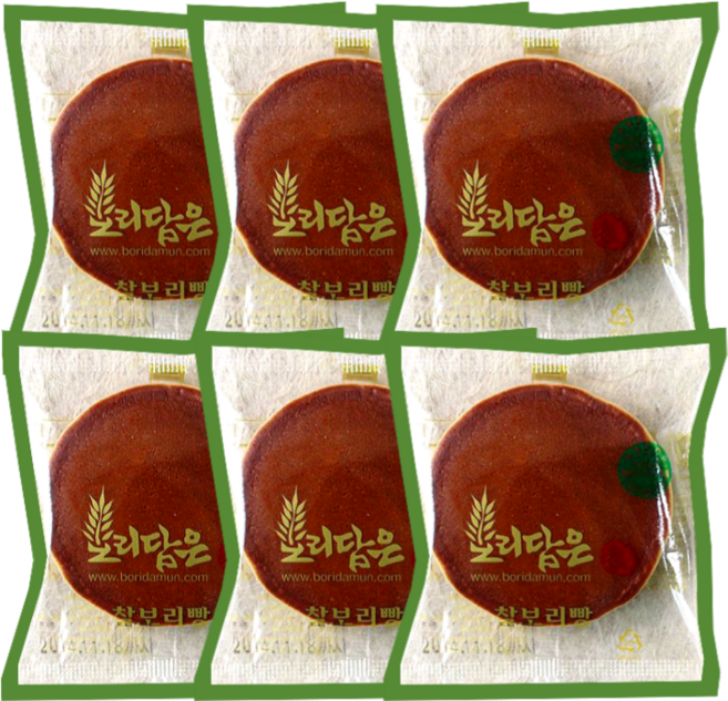 국내산 보리+쑥가루! 쫀득 경주 쑥 찰보리빵 (쑥), 25개, 28g