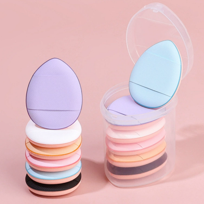 로멀리 미니 핑거 퍼프 물방울 쿠션, 6개, 혼합색상