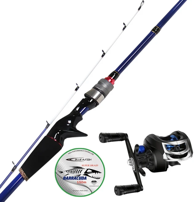 BNF 제플린2 바다 선상 루어 낚시대 세트 베이트릴 바라쿠다합사 줄감김 C662ML - 쿠팡