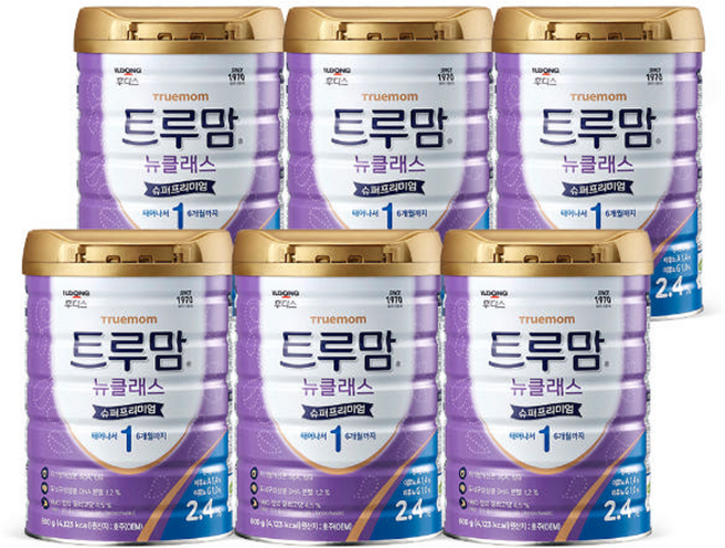 트루맘 뉴클래스 슈퍼프리미엄 1단계 800g 6개