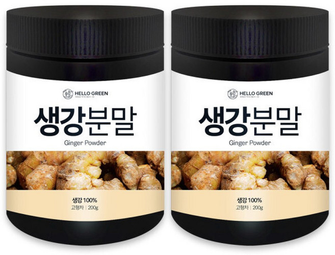 헬로우 그린 국산 생강 분말 100 1+1(200g+200g) 봉동생강, 2세트, 200g
