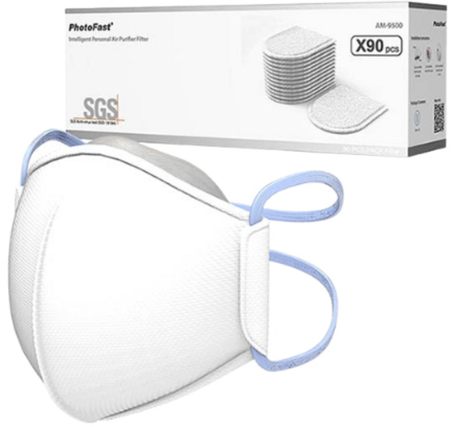 PhotoFast 智慧行動口罩型空氣清淨機, AM-9500主機(含90入濾材組)