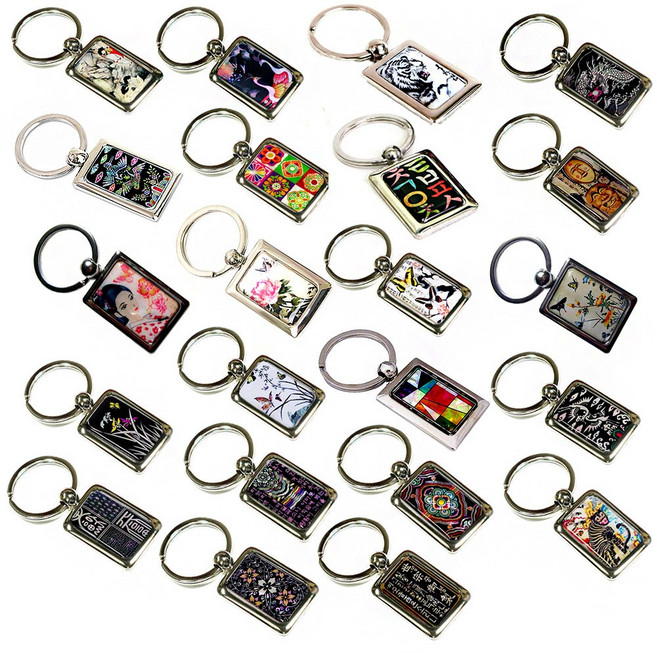 (주)파앤카코리아 KE.자개사각 열쇠고리, 1개, 하회탈-2