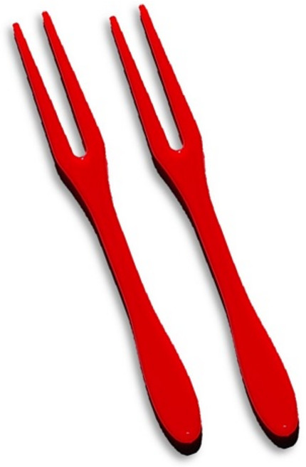 두날 미니포크, 1개, 빨강, 1000개