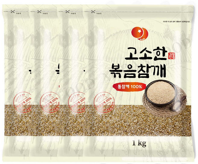 고소한 볶음참깨, 1kg, 4개