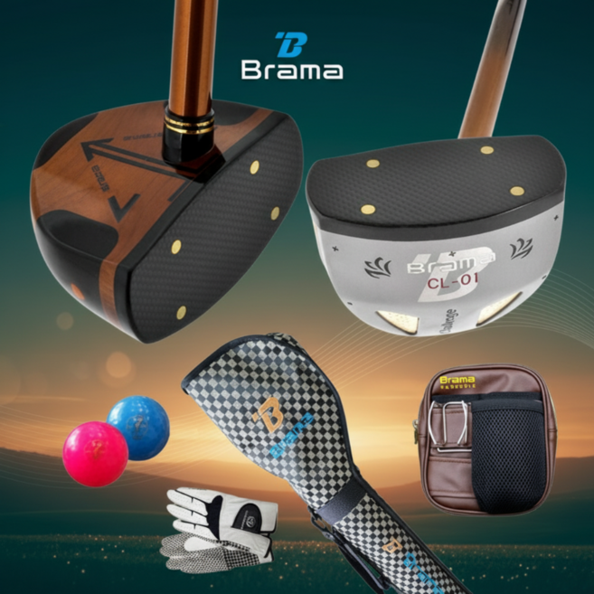 브라마 국산 파크골프채 CL-01 (흑단나무) 12종세트, 검정, 빨강, 26호