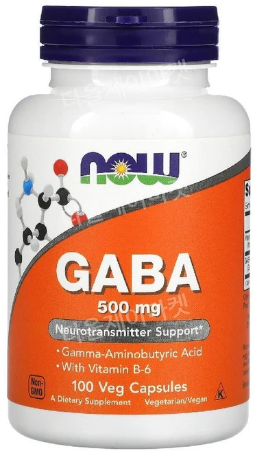 나우푸드 비타민 B-6 함유 가바 500mg 100식물성 캡슐, 100정, 2개 - 쿠팡