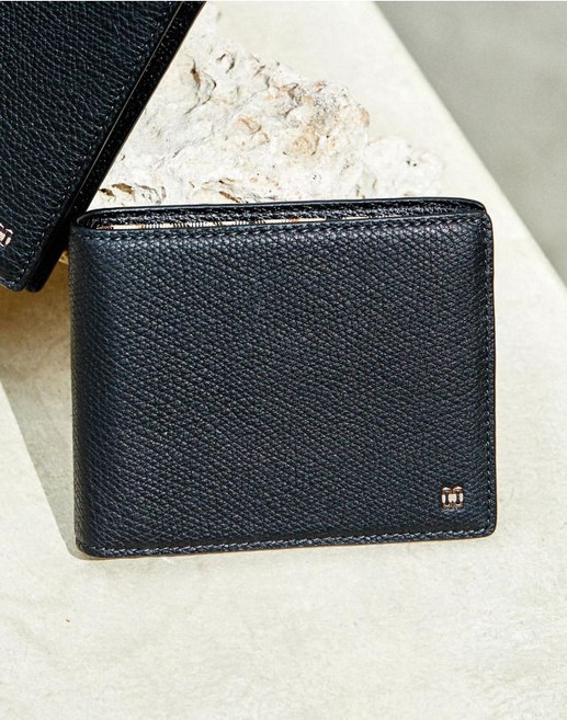 [백화점 정품] 닥스 ACC [ALEX] 블랙 미니 DD 로고 가죽 반지갑 DBWA3E853