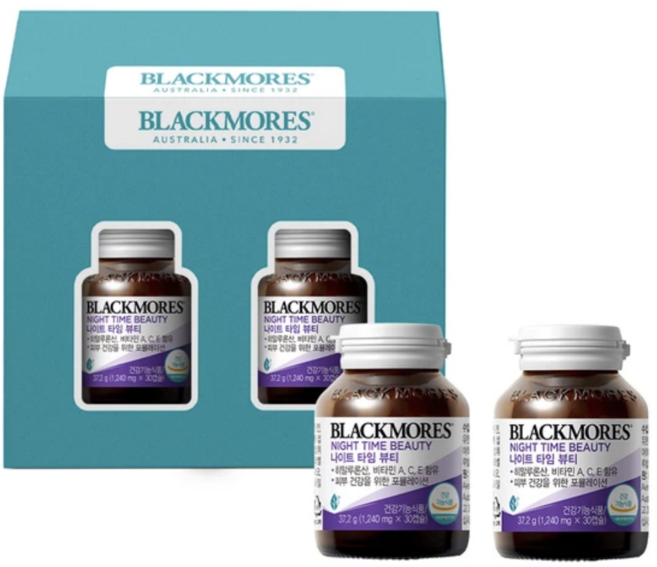 블랙모어스 나이트 타임 뷰티 30캡슐 75일분, 30정, 2개