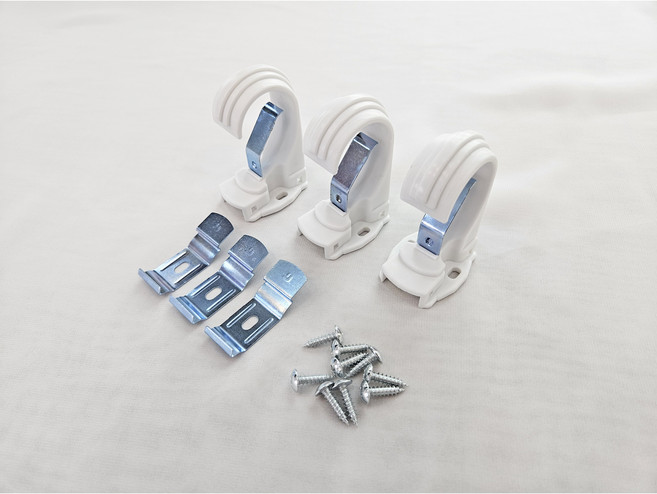 커블 커튼 봉걸이 1세트, 35mm 화이트set, 봉브라켓