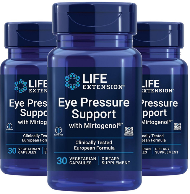 라이프 익스텐션 아이 프레셔 빌베리 서포트 미르토게놀 Life Extension Eye Pressure Support 30정 3개