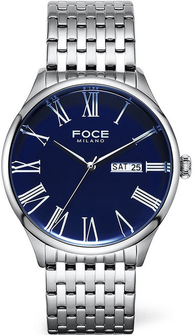 포체밀라노 남성용 데이데이트 메탈 커플 손목시계 FM7601