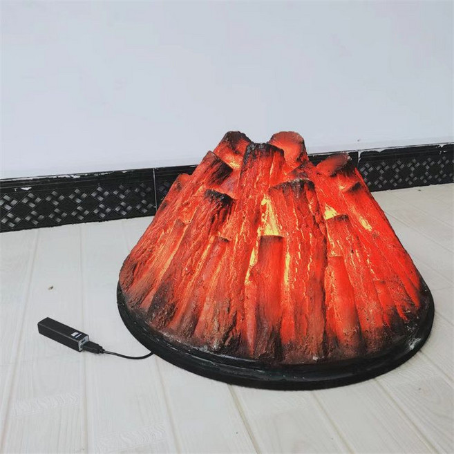 led 장작 모닥불 램프 감성 불멍 조명 전기 거실 장식 야외 대형 불꽃 벽난로, 직경 49cm