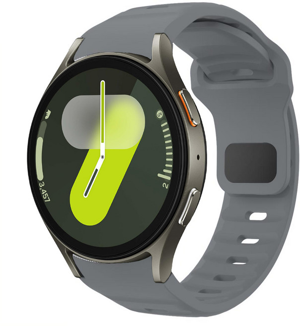 Fegwilde 갤럭시워치 호환 마린 물결무늬 스포츠 스트랩 실리콘 7/6/6클래식/5프로/4클래식 40mm 44mm 45mm 43mm 42mm 46mm 울트라1/2 47mm 밴드, 깊은회색